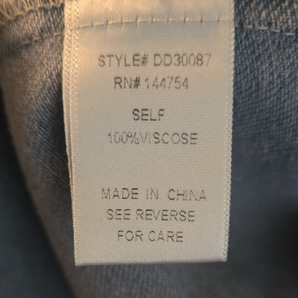 DAVI & DANI Light Blue Denim Button-Front Pinafore Dress - Picture 4 of 4